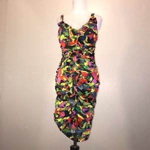 Rachel Roy Colorful Dress With Ruffled Detailing